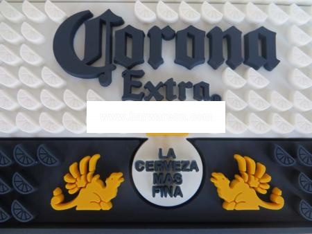 tappetino per barra in pvc corona con logo in rilievo 