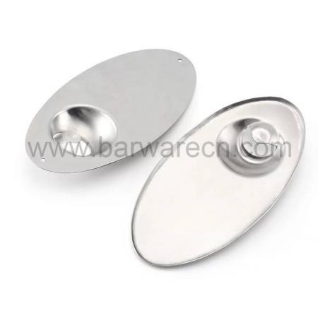 apribottiglie da parete design a forma ovale in acciaio inox da surf 