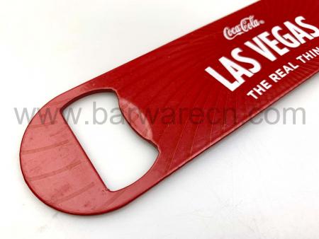 apribottiglie piatte con rivestimento in pvc rosso in acciaio inox coca cola 