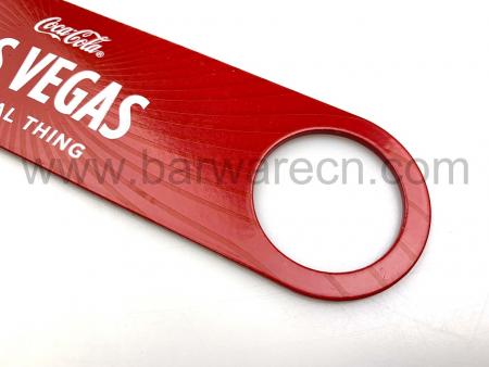 apribottiglie piatte con rivestimento in pvc rosso in acciaio inox coca cola 