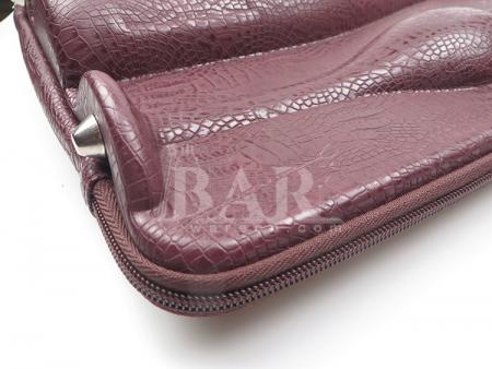 hard shell eva champagne carry custodia da viaggio con manico in pelle 