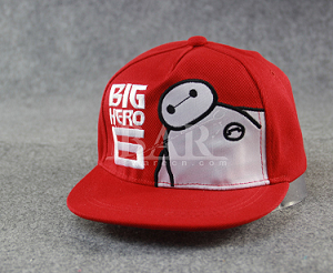 cappello hip hop in tela bianca personalizzata con logo baymax 