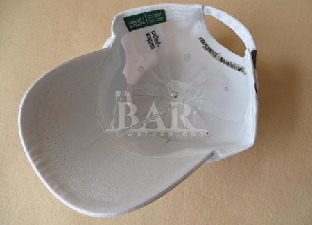 cappuccio da campo a 6 pannelli piatto in cotone con logo ricamato 