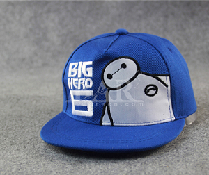 cappello hip hop in tela bianca personalizzata con logo baymax 