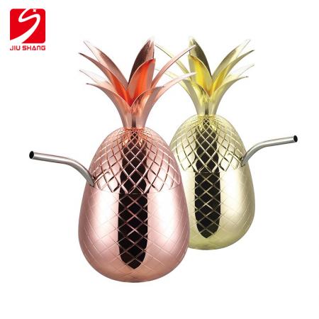 Tazza da ananas cocktail in acciaio inossidabile 304 da 800 ml 