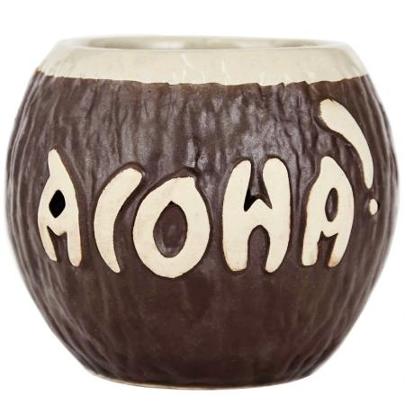 tazza da tiki in vetro da cocktail stile cocco hawaiano 