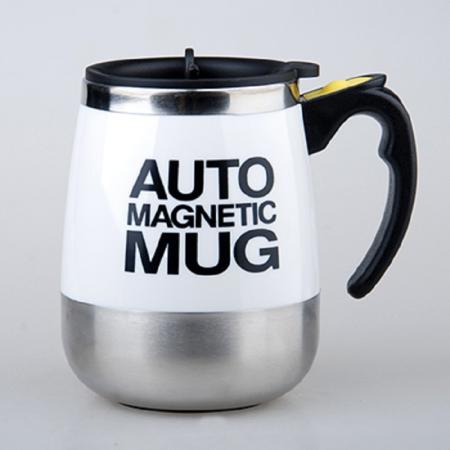 Tazza di agitazione automatica magnetica in acciaio inossidabile 304, tazza di caffè rotante magnetica, tazza di latte in polvere, logo personalizzabile 